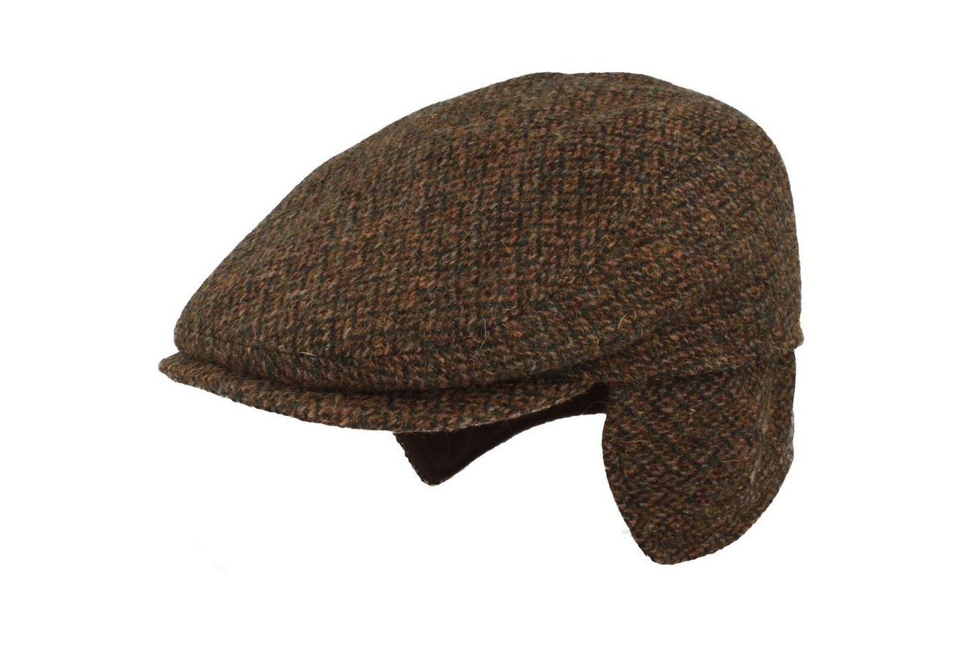 Bullani Schiebermütze warm Tweed aus Wolle mit Ohrenschutz von Bullani