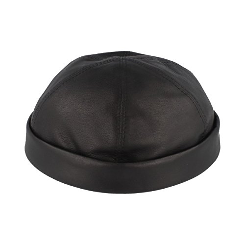 Bullani Docker-Cap | Docker-Mütze | Seemannsmütze aus 100% Leder – Made IN Germany – Schwarz - Gr- 58 Bullani Docker-Cap | Docker-Mütze | Seemannsmütze aus 100% Leder – Made IN Germany – Schwarz - Gr- 58 von Bullani