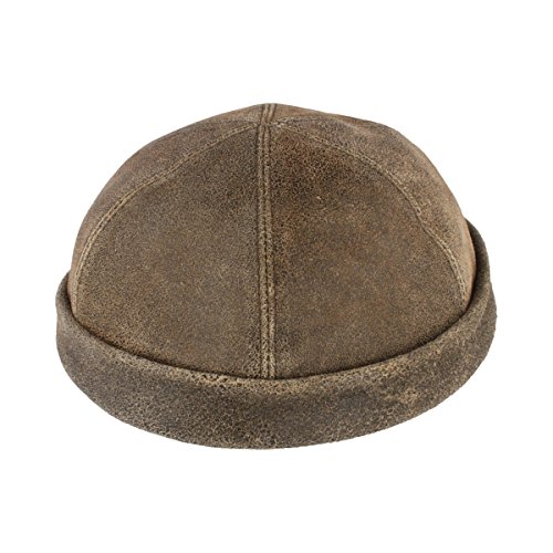 Bullani Docker-Cap Dockermütze Seemannsmütze aus 100% Leder – Made IN Germany – Braun - Gr- 57 Bullani Docker-Cap Dockermütze Seemannsmütze aus 100% Leder – Made IN Germany – Braun - Gr- 57 von Bullani