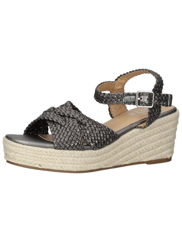 Bullboxer Bullboxer Sandalen Lederimitat/Textil Keilsandalette von Bullboxer