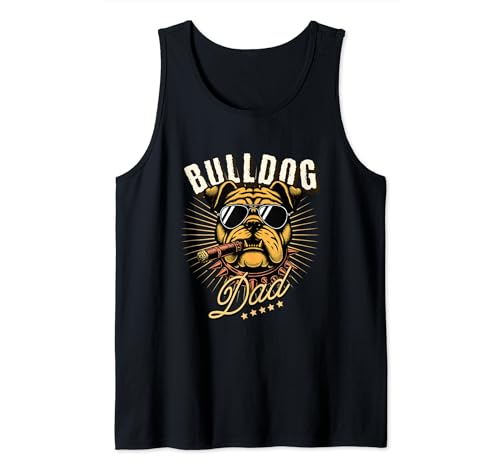 Herren Bulldog Dad Englische Bulldoggenliebhaber Tank Top von Bulldog Club Co