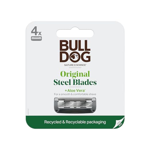 Bulldog Mens Skincare and Grooming Original Rasierklingen für Herren, 4 Stück von BULLDOG