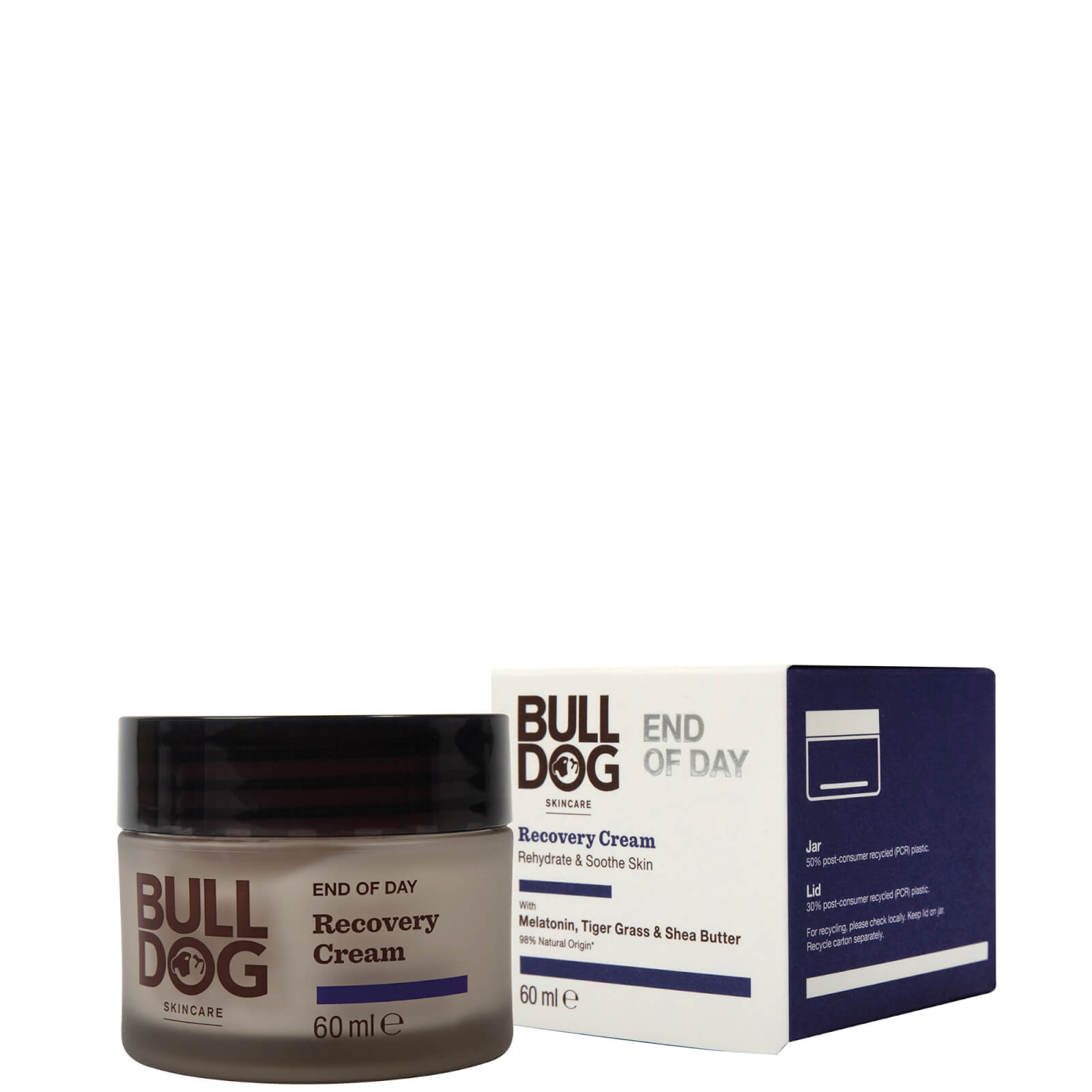 Bulldog End of Day Recovery Cream 60ml von Bulldog Skincare for Men