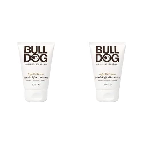 BULLDOG - Hautpflege für Männer | Age Defence Feuchtigkeitscreme | Reduziert die Zeichen von Hautalterung | 100ml (Packung mit 2) von BULLDOG