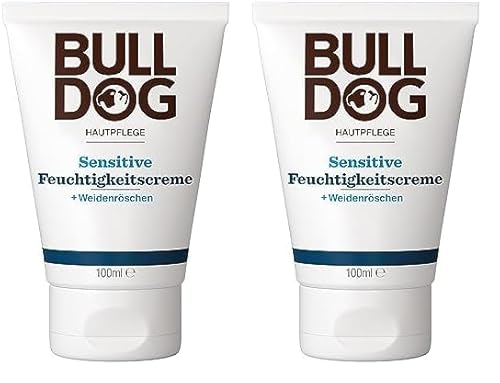 BULLDOG - Hautpflege für Männer | Sensitive Feuchtigkeitscreme | Gesichtscreme für sensible Haut | 100ml (Packung mit 2) von BULLDOG