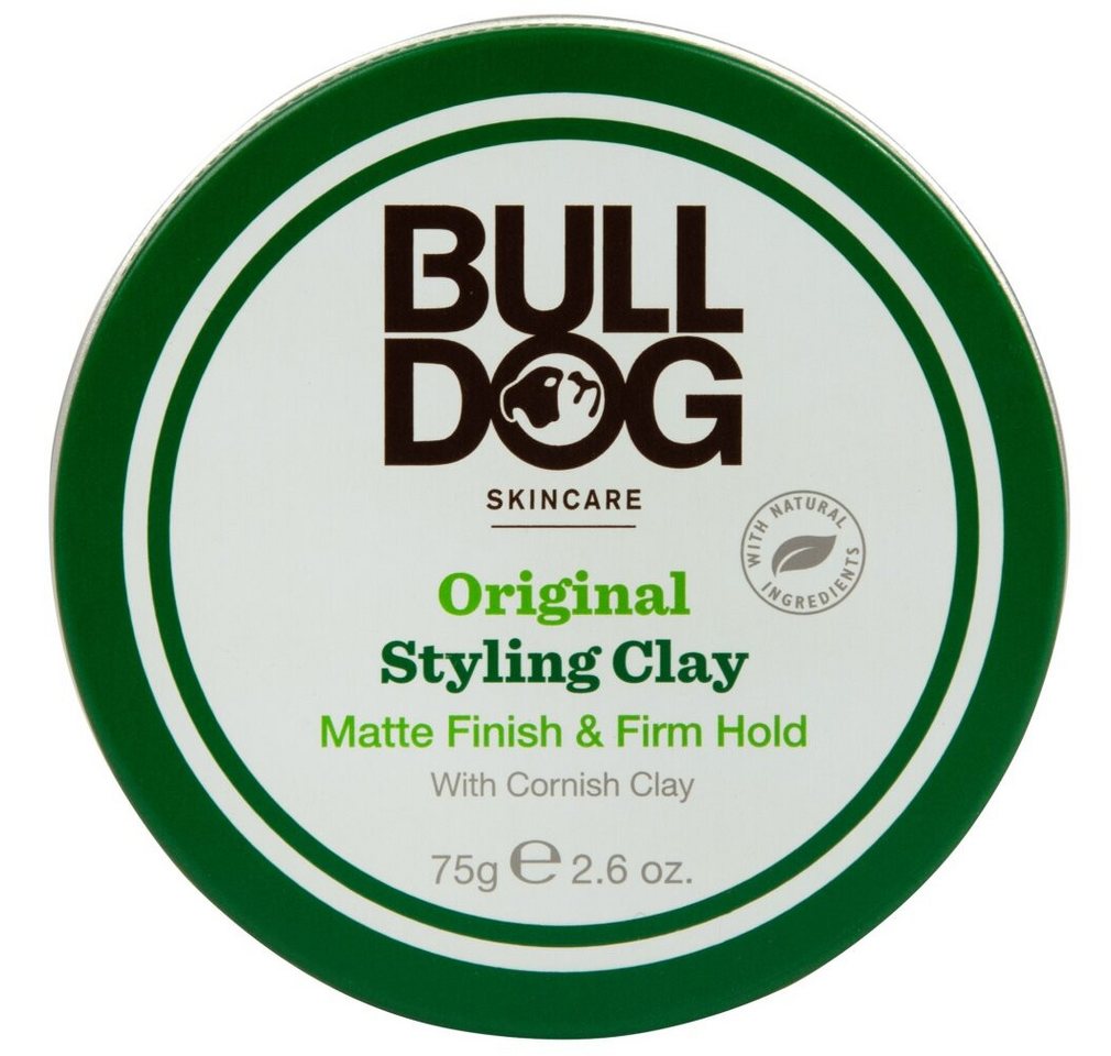 Bulldog Haarpflege-Set Hair Clay Original (Styling Clay Mattes Finish & fester Halt) 75 g von Bulldog