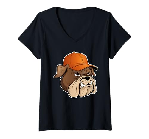 Damen Bulldogs Tshirt Maskottchen Back to School Team Spirit T-Shirt mit V-Ausschnitt Damen Bulldogs Tshirt Maskottchen Back to School Team Spirit T-Shirt mit V-Ausschnitt von Bulldogs TShirt Maskottchen Zurück Zum