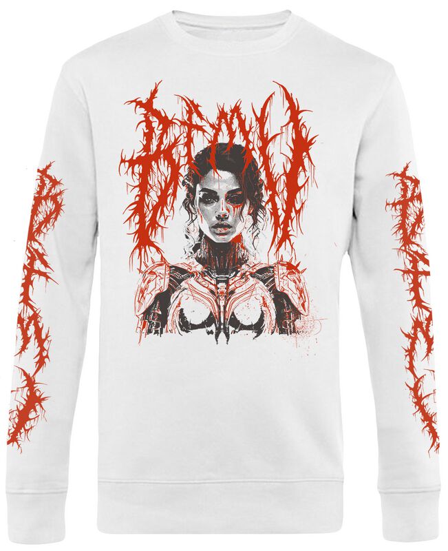 Bullet For My Valentine Langarmshirt - Robotic Woman - S bis XXL - für Männer - Größe XXL - weiß  - Lizenziertes Merchandise! von Bullet For My Valentine