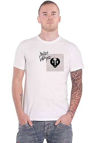 Bullet for My Valentine T Shirt Album Cropped Band Logo offiziell Herren Weiß von Bullet For My Valentine