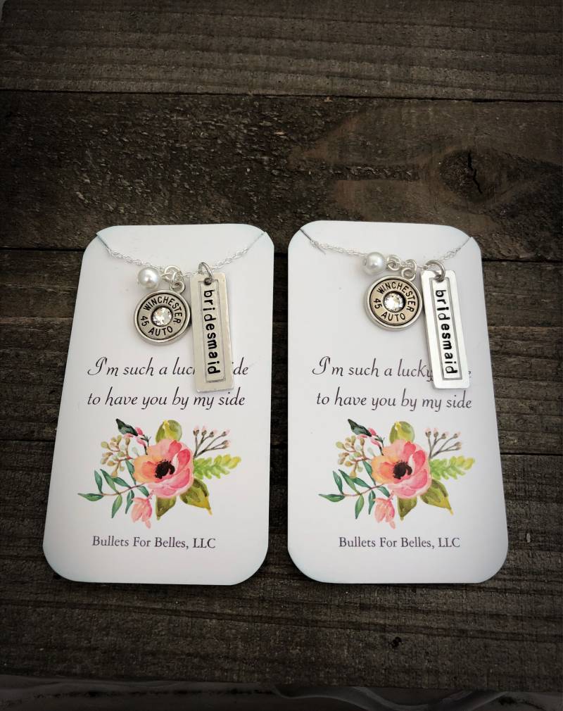 Brautjungfer Halskette, Kugel Halsketten, Halskette Brautjungfer Halskette, Kugel Halsketten, Halskette von BulletsForBelles