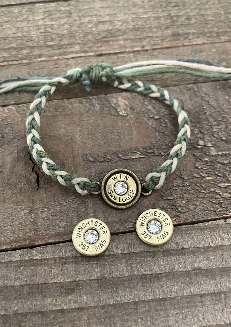 Camouflage Armband Und Ohrstecker Set, Patronenohrringe, Patronenarmband, Camo-Set, Patronenohrringe Patronenarmbandset Camouflage Armband Und Ohrstecker Set, Patronenohrringe, Patronenarmband, Camo-Set, Patronenohrringe Patronenarmbandset von BulletsForBelles