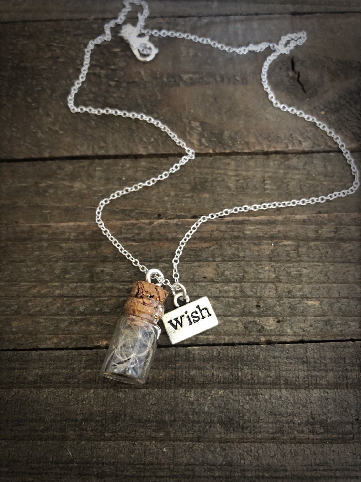 Wunschkette, Terrarium, Pustezahn Schmuck, Fläschchen Halskette Wunschkette, Terrarium, Pustezahn Schmuck, Fläschchen Halskette von BulletsForBelles