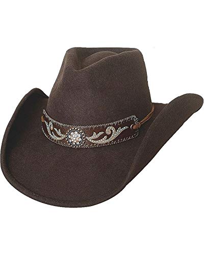 Bullhide Hats Cowboyhut Hangin`Out braun oder schwarz Wollfilz Gr. S - XL (S, Braun) von Bullhide