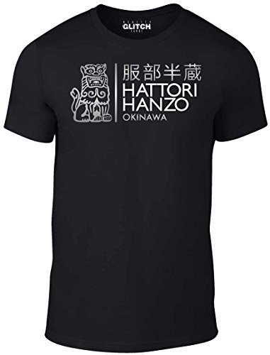 Reality Glitch Herren Hattori Hanzo T-Shirt (Schwarz, Mittel) von Reality Glitch