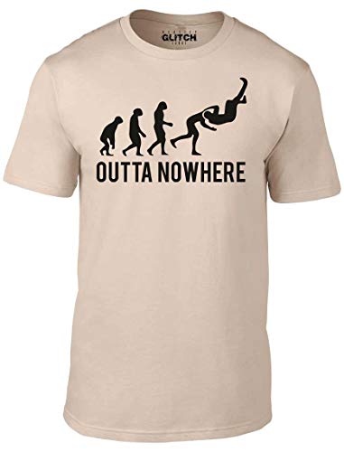 Reality Glitch Herren Outta Nowhere T-Shirt (Sand, X-Large) von Bullshirt
