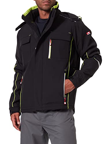 Bullstar Thermo-Softshelljacke ULTRA (Farbe schwarz, Größe S, Funktionsjacke für jedes Wetter, mit Kaputze, Arbeitskleidung) 9342-0-100-S von Bullstar