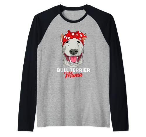 Bullterrier Hunde Mama Frauchen Bull Terrier Hund Geschenk Raglan von Bullterrier Hunde & Welpen Geschenkideen