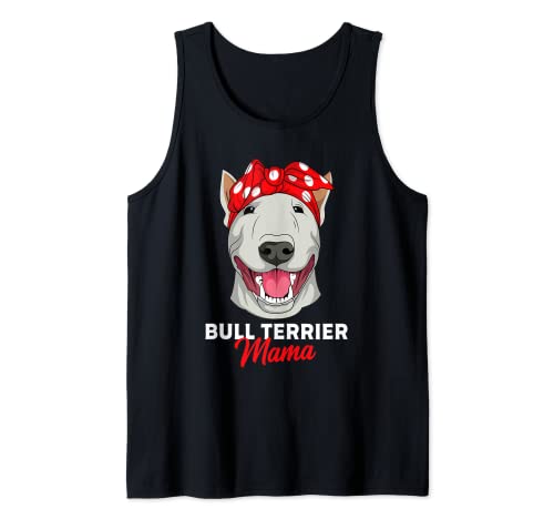 Bullterrier Hunde Mama Frauchen Bull Terrier Hund Geschenk Tank Top von Bullterrier Hunde & Welpen Geschenkideen