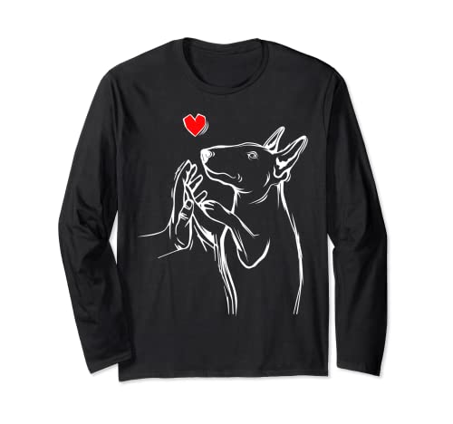 Bullterrier Liebe Hunde Mama Frauchen Hunde Langarmshirt von Bullterrier Hunde & Welpen Geschenkideen