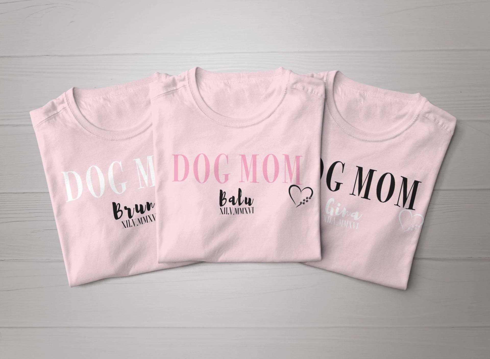 Personalisiertes Hunde T-Shirt | Hundemama Dogmom Geschenk Hundebesitzer Shirt Personalisiert Individuell von BullyBullDE