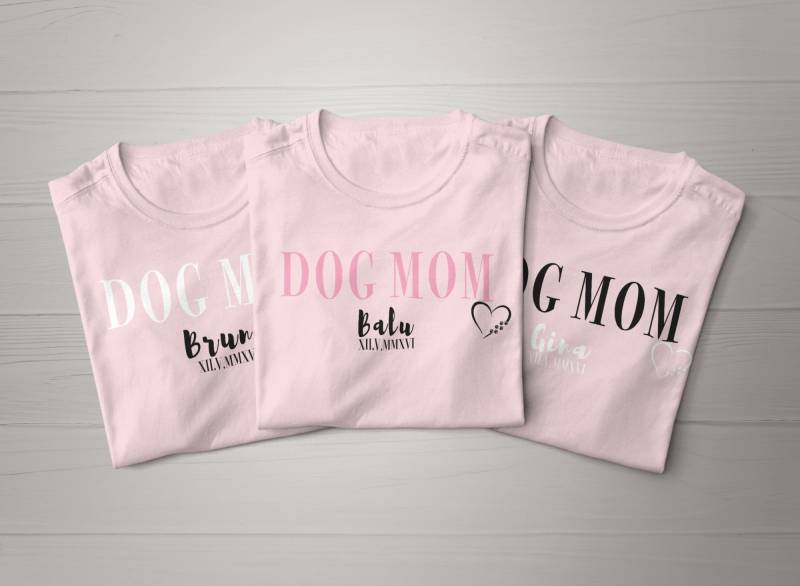 Personalisiertes Hunde T-Shirt | Hundemama Dogmom Geschenk Hundebesitzer Shirt Personalisiert Individuell von BullyBullDE