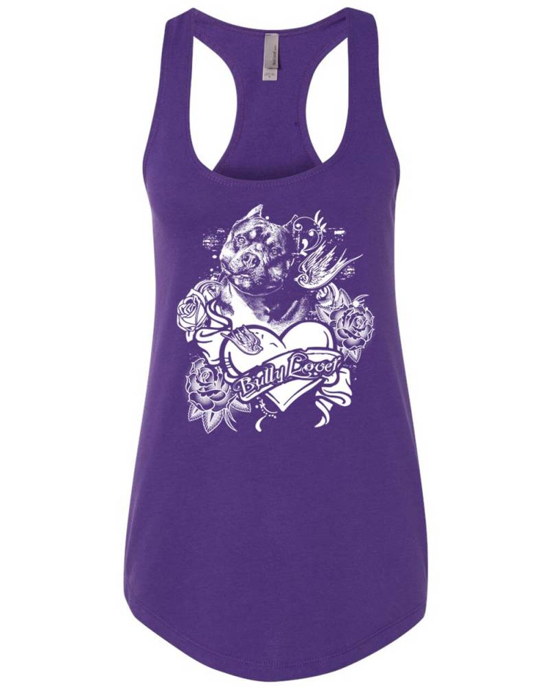 Bully Liebhaber Pitbull Tank Top Women Flowy Racerback Für Pitbull Und Rasse in Größen Damen Klein - Frauen 2 X von BullySupplies