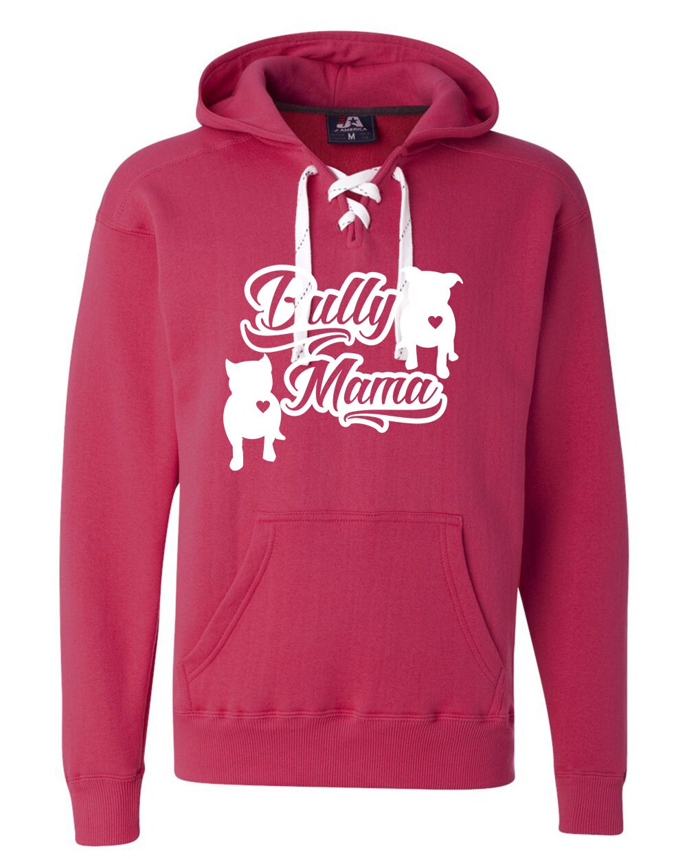 Bully Mama Unisex Sport Lace Hoodie Pitbull American Pit Bull Pulli Pullover Hoodie von BullySupplies