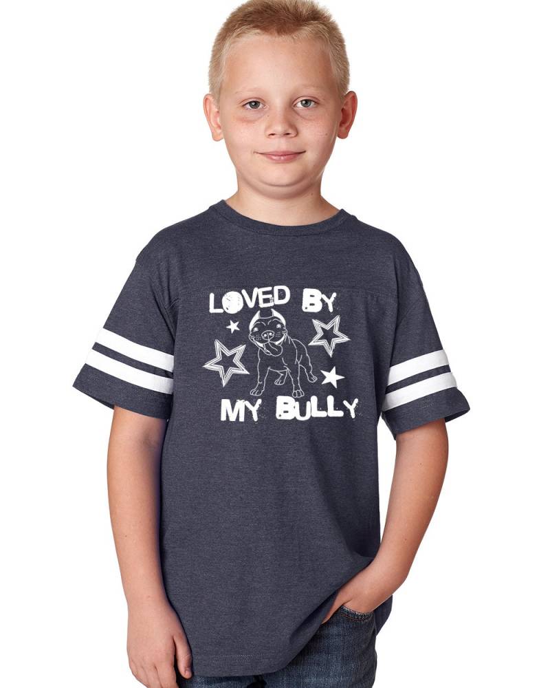 Geliebt Von Meinem Bully Jugend T-Shirt, Kinder Pitbull Shirt von BullySupplies