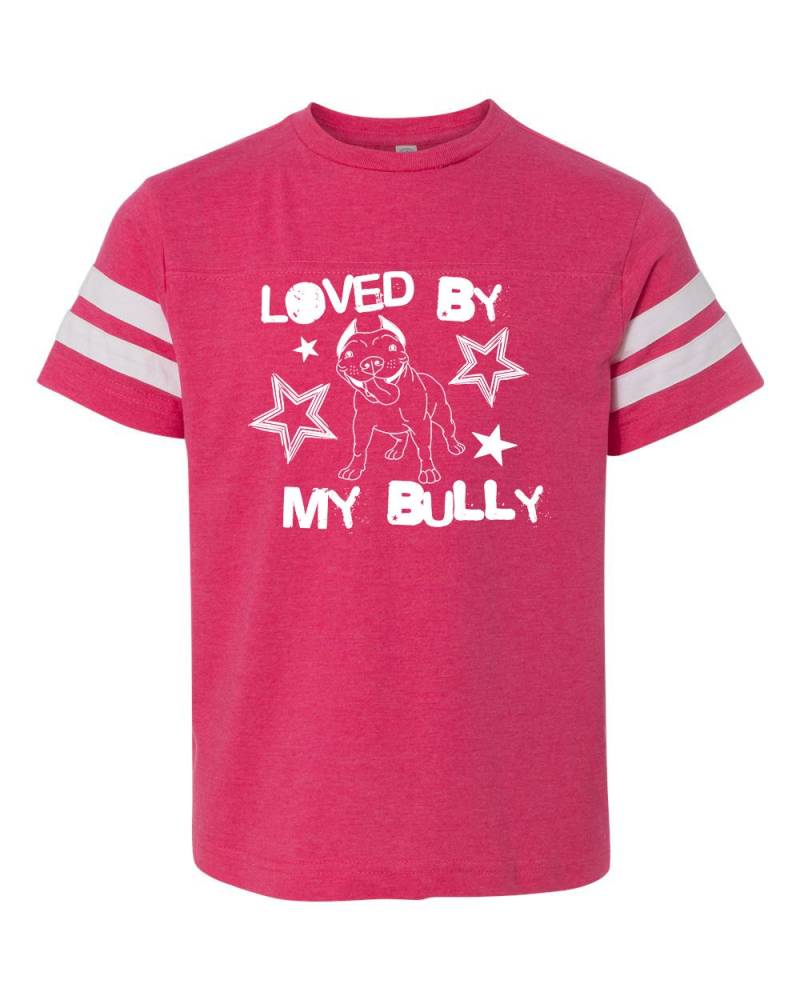 Geliebt Von My Bully Jugend Fußball Trikot Shirt in Rosa Oder Blau Für Kinder Größe Xs-Large von BullySupplies
