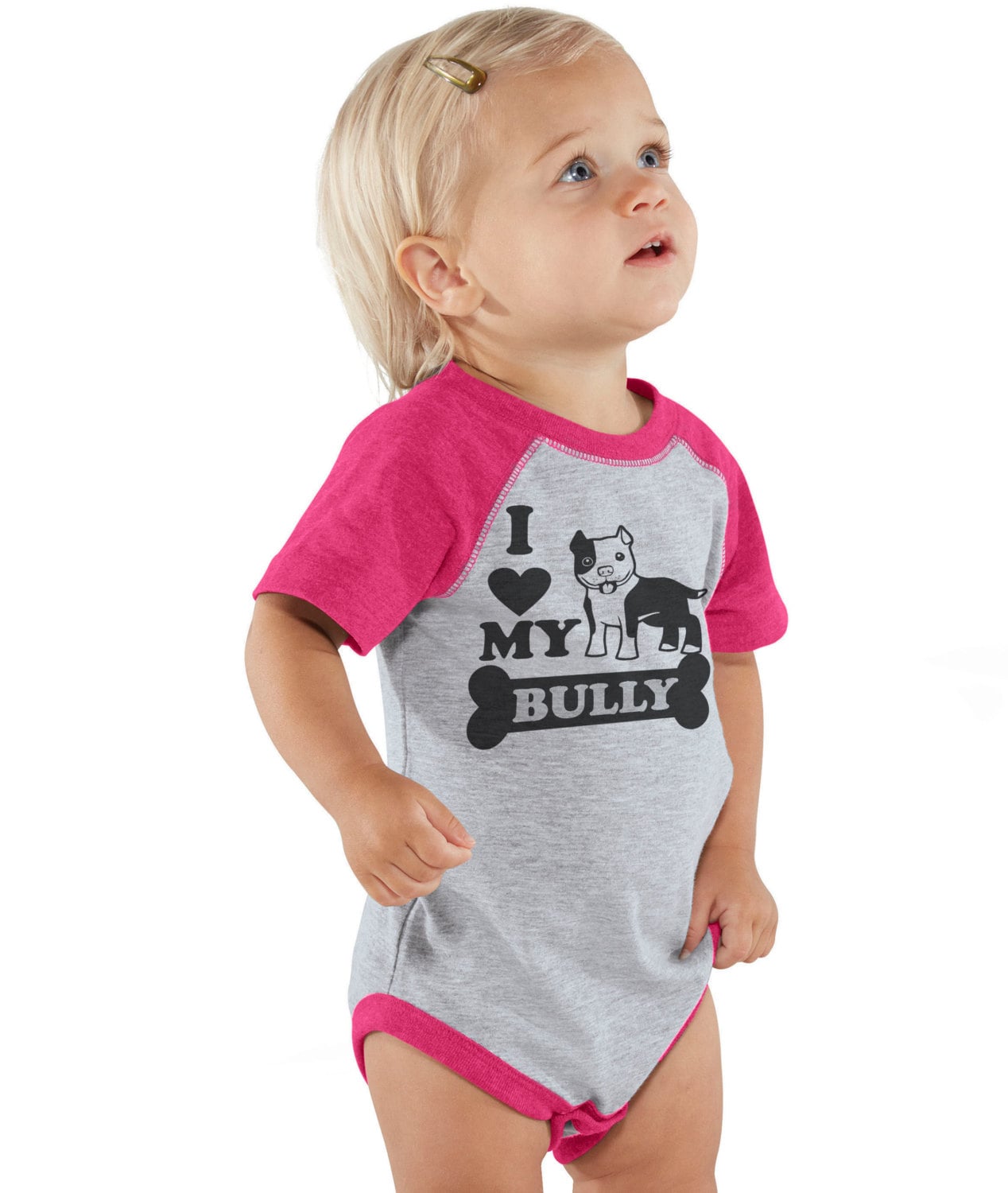 Ich Liebe Meine Bully-Baby Baseball-Raglan-strampelanzug 6 Monate 12 18 von BullySupplies