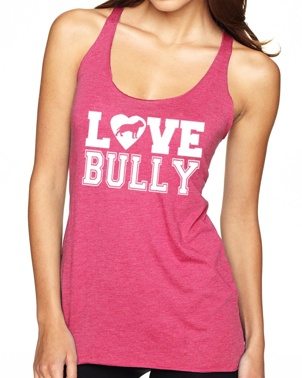Love Bully Racerback Tank Top - Damen Tri-Blend Pitbull-Shirt von BullySupplies
