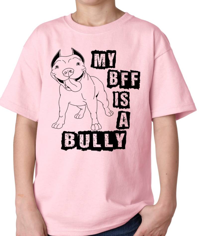 Meine Bff Ist A Bully Kinder Pitbull T-Shirt Jugend Shirt Für Größen Xs Bis Xl von BullySupplies