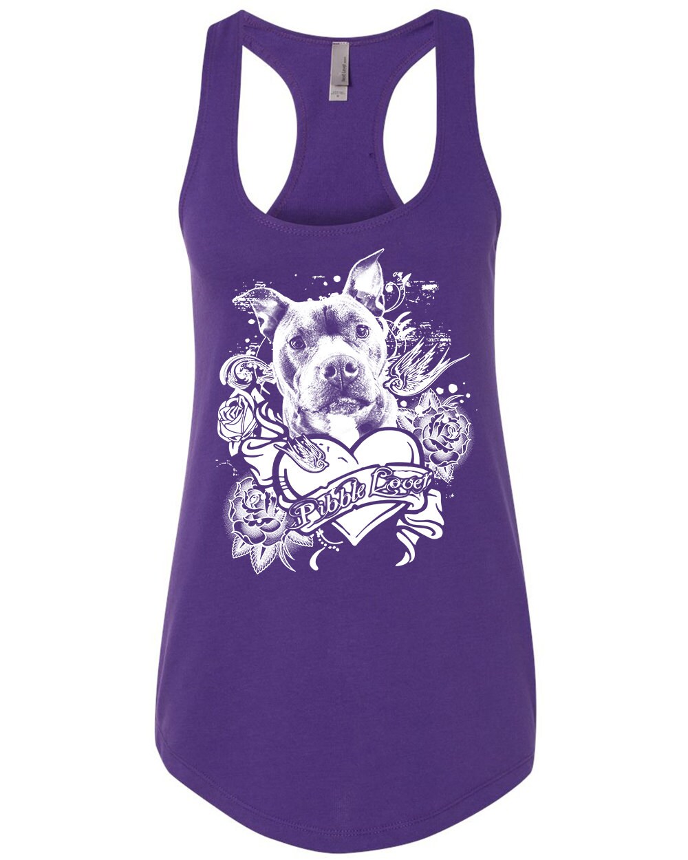 Pibble Lover Pit Bull Tank Top Damen Flowy Racerback Für Pitbull Und Bully Rasse Liebhaber in Klein - Größen Womens 2 X von BullySupplies