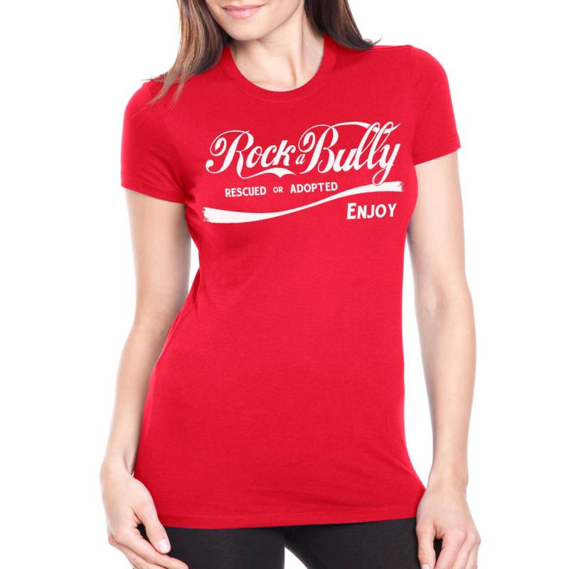 Rock A Bully Frauen T-Shirt - Rasse Rettungs Shirt von BullySupplies