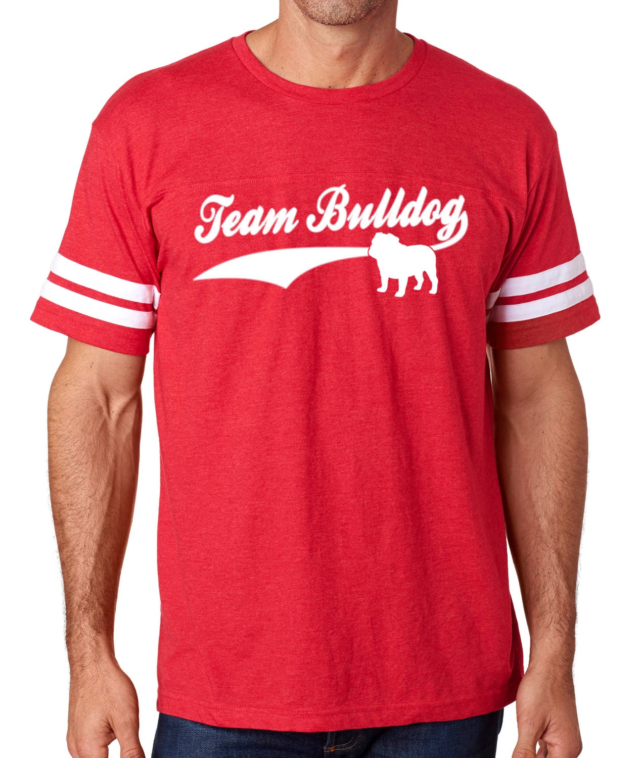 Team Bulldog Jersey-Shirt Männer Fußball-T-Shirt von BullySupplies