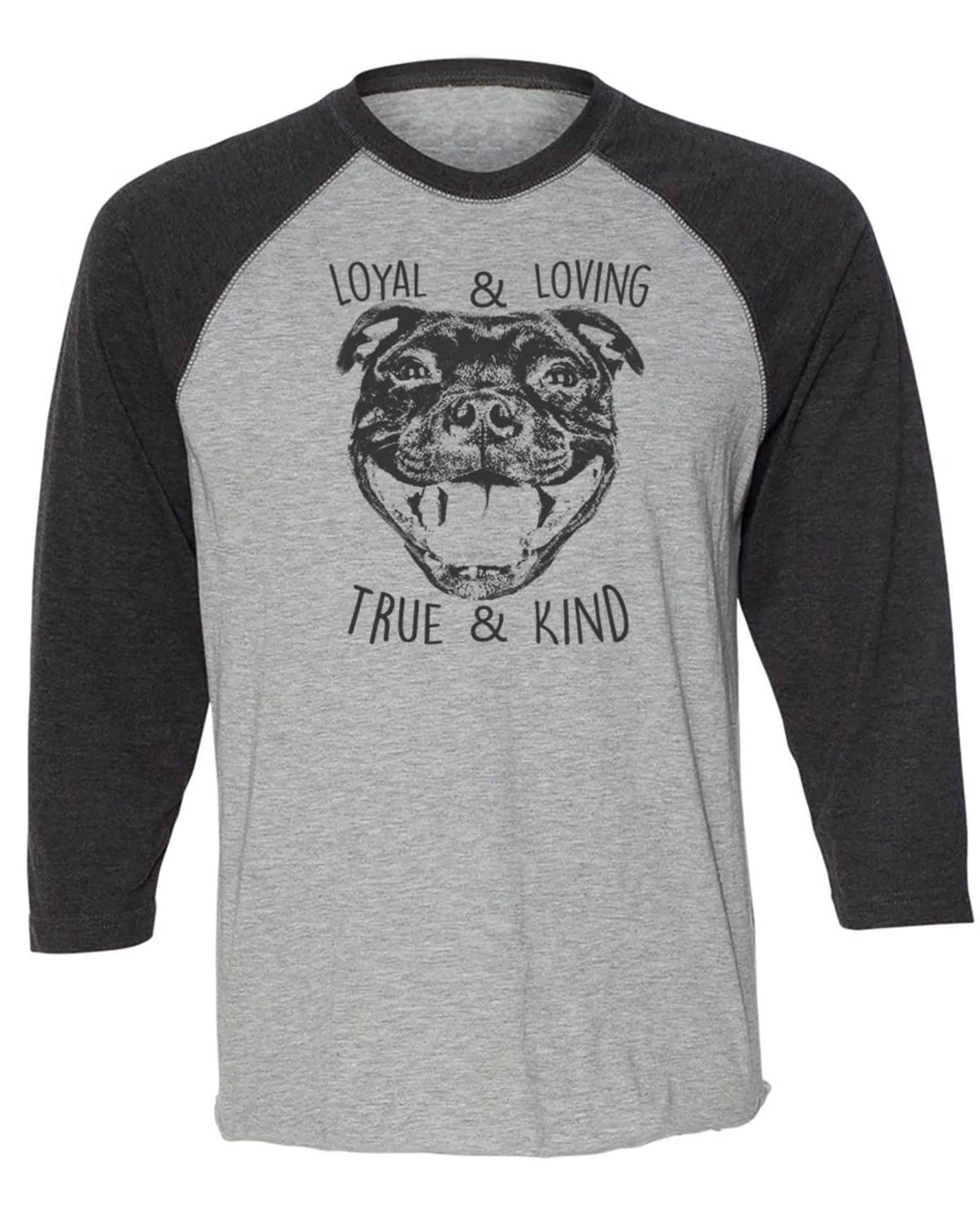 True & Art Pitbull Baseball Raglan 3/4 Ärmel-Bully-Shirts Für Erwachsene Unisex Sizing Xs-3 X von BullySupplies