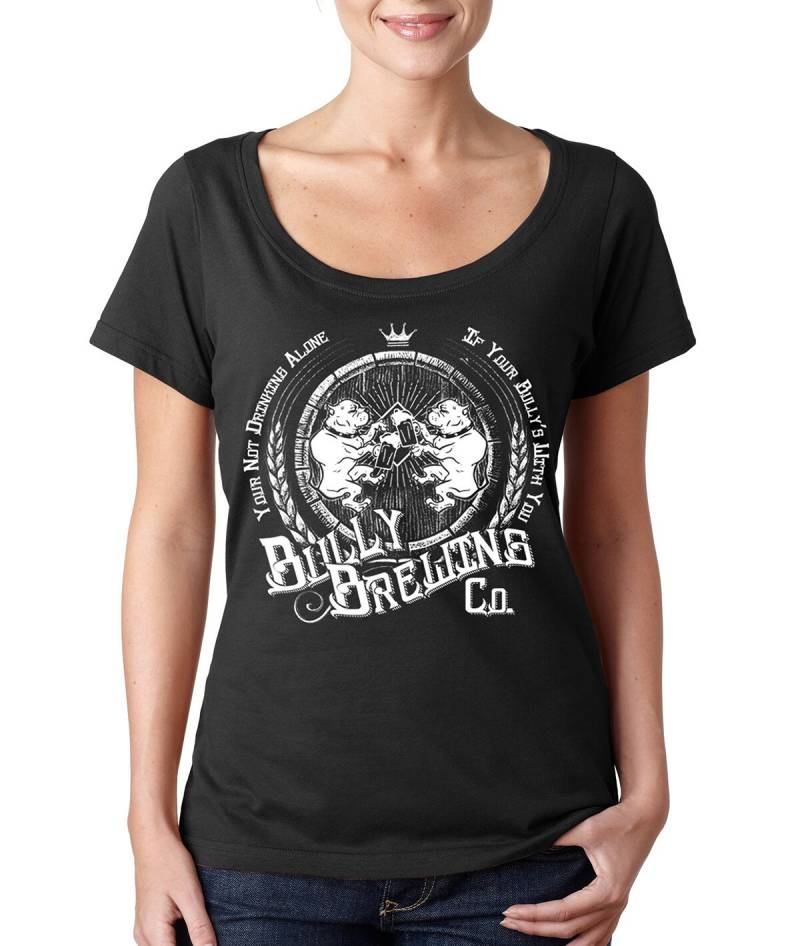 Tyrann Brewing Company Ein American Bully Supply Co. Damen Schläger Scoopneck Hemden Pit Bull Shirt Brauerei in Größen Xs-2 X von BullySupplies
