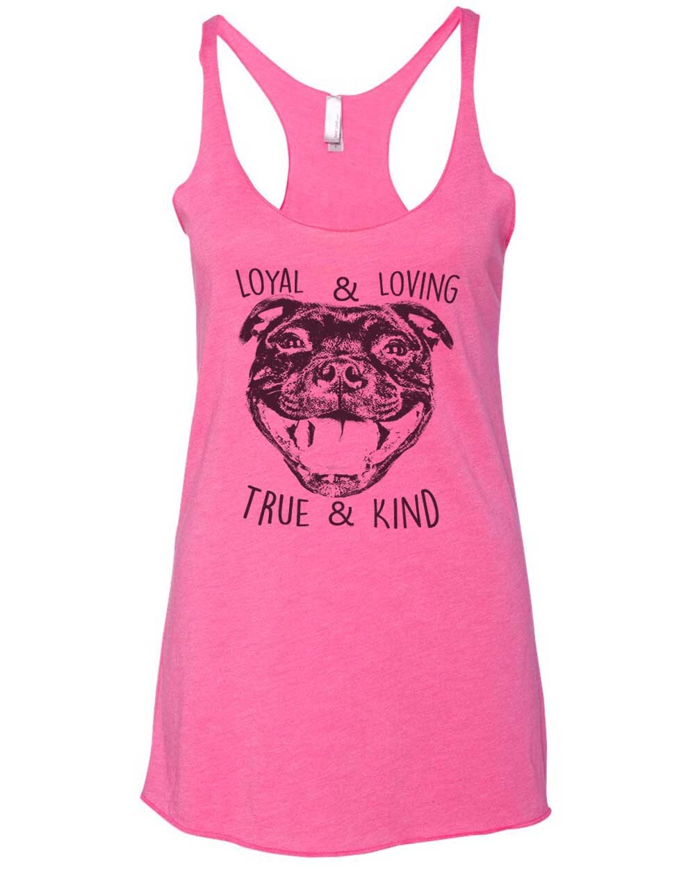 Wahr Und Liebevolle Art Treuen Pit Bull Liebhaber Tank-Top, Tri-Mischung-Tank-Top Für Damen Größen Klein 2 X von BullySupplies