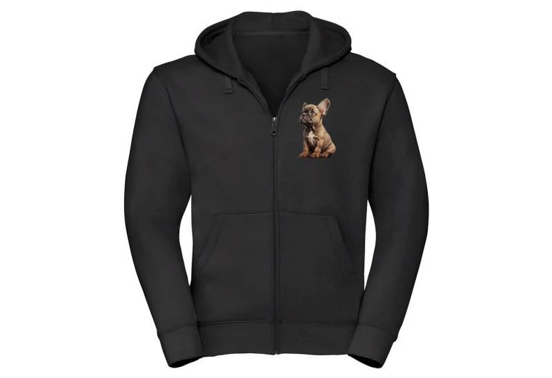 Bullyfriend Kapuzenpullover Bullyfriend Zipper Hoodie mit Französische Bulldogge Frontprint Mit Kapuze, Print Bullyfriend Kapuzenpullover Bullyfriend Zipper Hoodie mit Französische Bulldogge Frontprint Mit Kapuze, Print von Bullyfriend