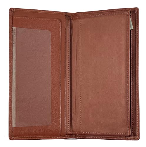 Bullz Scheckbuchhülle aus hochwertigem Leder mit Kartenhalter, Hellbraun von Bullz