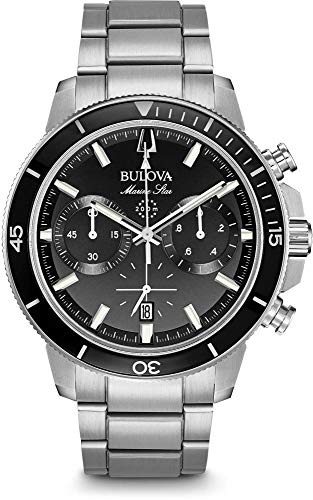 Bulova Herren Chronograph Quarz Uhr mit Edelstahl Armband 96B272 von Bulova