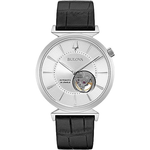Bulova Regatta 96A240 Herren Armbanduhr, Schwarz, Silber, 44 mm, rund, Automatik, Wasserdicht 30 m, 3 Jahre Garantie von Bulova