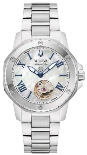 Bulova 96L326 Marina Star Automatik Uhr Damenuhr Edelstahl Silber von Bulova
