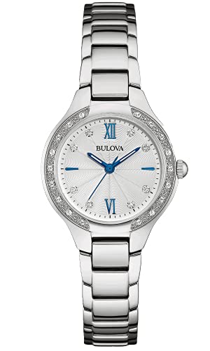 Bulova Unisex Analog Quarz Uhr mit Edelstahl Armband 96R208 von Bulova