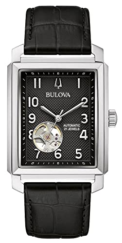 Bulova Herren Analog Automatik Uhr mit Leder Armband 96A269 von Bulova