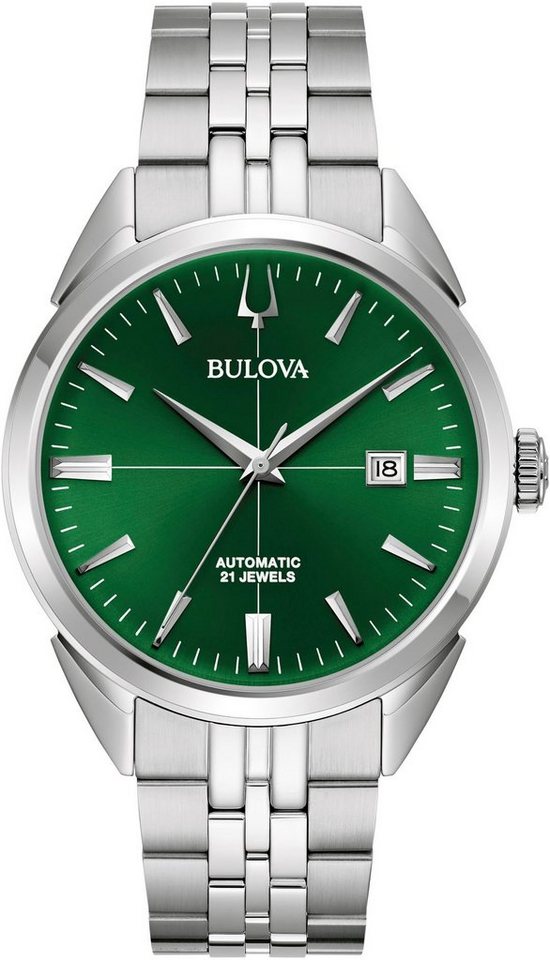 Bulova Automatikuhr 96B424, Armbanduhr, Herrenuhr, Damenuhr, Edelstahlarmband, Saphirglas von Bulova