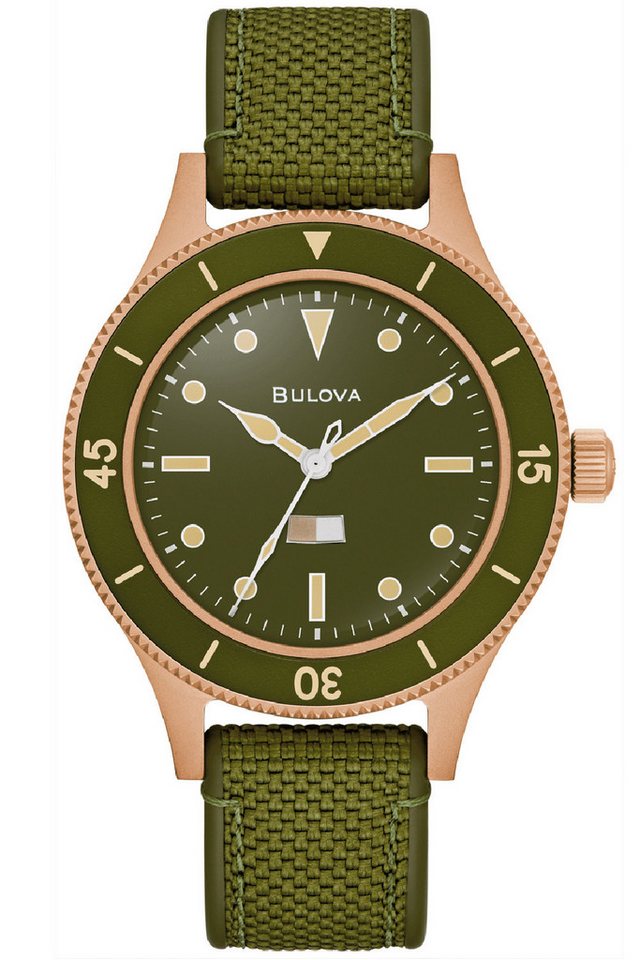 Bulova Automatikuhr Herren-Mil-Ships Special Edition Khaki von Bulova