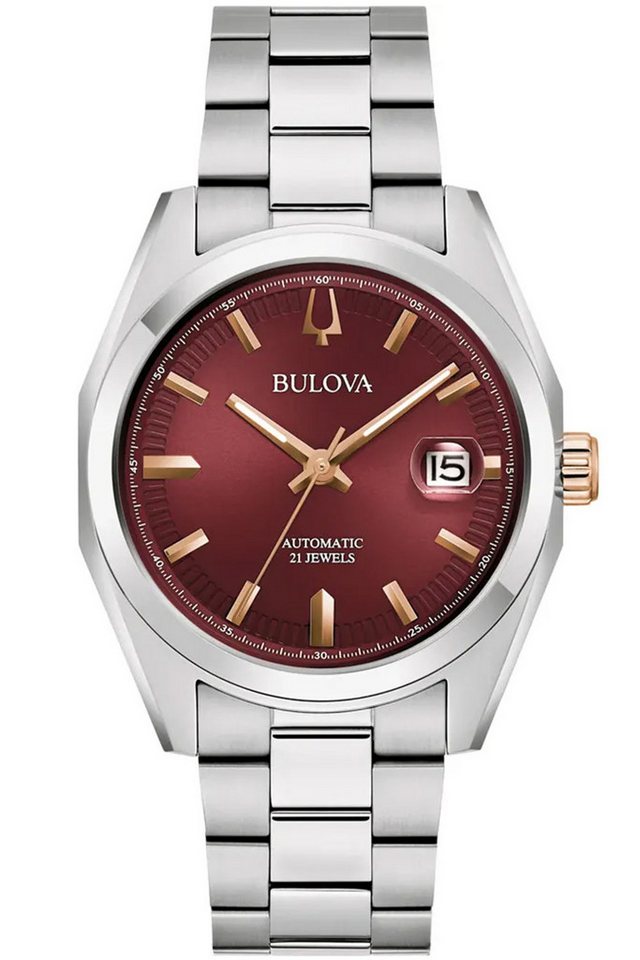 Bulova Automatikuhr Herren-Surveyor Bicolor/Weinrot von Bulova