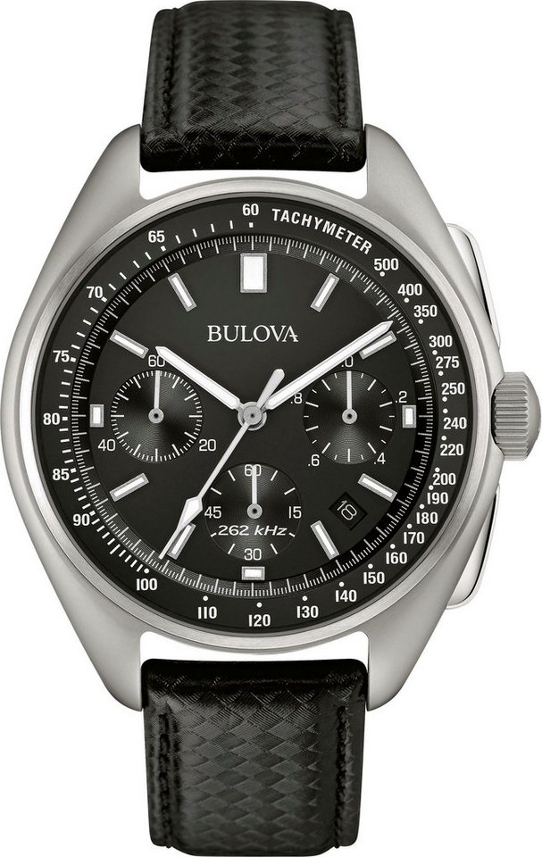 Bulova Chronograph Lunar Pilot 96B251, Quarzuhr, Armbanduhr, Herrenuhr, Lederarmband, analog, Tag Bulova Chronograph Lunar Pilot 96B251, Quarzuhr, Armbanduhr, Herrenuhr, Lederarmband, analog, Tag von Bulova
