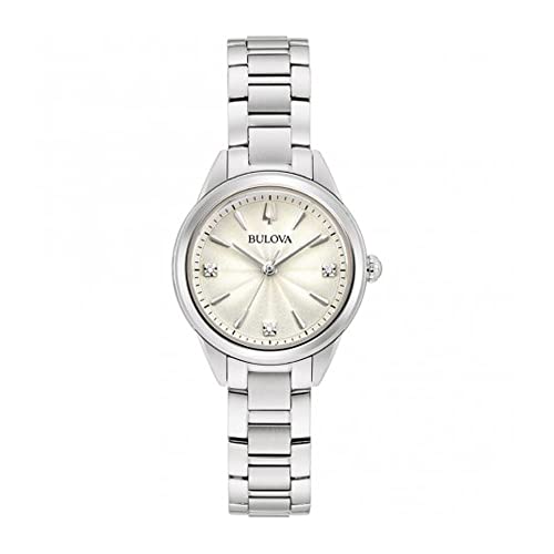 Bulova Damen Analog Automatik Uhr mit Edelstahl Armband 96P219 von Bulova